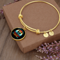 Girl Loves Cats Bracelet Stainless Steel or 18k Gold Circle Bangle-Express Your Love Gifts