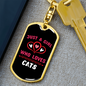 Girl Loves Cats Pink Hearts Keychain Stainless Steel or 18k Gold Dog Tag Keyring-Express Your Love Gifts