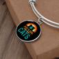 Girl Loves Cute Cats Bracelet Stainless Steel or 18k Gold Circle Bangle-Express Your Love Gifts
