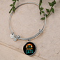 Girl Loves Cute Cats Bracelet Stainless Steel or 18k Gold Circle Bangle-Express Your Love Gifts