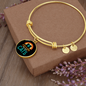 Girl Loves Cute Cats Bracelet Stainless Steel or 18k Gold Circle Bangle-Express Your Love Gifts