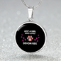Girl Loves Devon Cat Circle Necklace Stainless Steel or 18k Gold 18-22"-Express Your Love Gifts