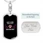 Girl Loves Devon Cat Keychain Stainless Steel or 18k Gold Dog Tag Keyring-Express Your Love Gifts