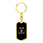 Girl Loves Devon Cat Keychain Stainless Steel or 18k Gold Dog Tag Keyring-Express Your Love Gifts
