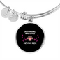 Girl Loves Devon Rex Cat Bracelet Stainless Steel or 18k Gold Circle Bangle-Express Your Love Gifts