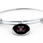 Girl Loves Devon Rex Cat Bracelet Stainless Steel or 18k Gold Circle Bangle-Express Your Love Gifts