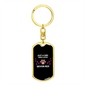 Girl Loves Devon Rex Cat Keychain Stainless Steel or 18k Gold Dog Tag Keyring-Express Your Love Gifts