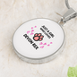 Girl Loves Devon Rex Cat White Circle Necklace Stainless Steel or 18k Gold 18-22-Express Your Love Gifts