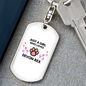 Girl Loves Devon Rex White Cat Keychain Stainless Steel or 18k Gold Dog Tag Keyring-Express Your Love Gifts