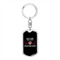 Girl Loves Fold Scottish Cat Keychain Stainless Steel or 18k Gold Dog Tag Keyring-Express Your Love Gifts