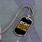 Girl Loves Her Bitcoin Crypto Necklace Stainless Steel or 18k Gold Dog Tag 24" Chain-Express Your Love Gifts