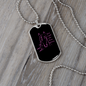 Girl Loves Horses Purple in Black Horse Necklace Stainless Steel or 18k Gold Dog Tag 24" Chain-Express Your Love Gifts