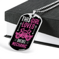 Girl Loves Mechanic Gift Stainless Steel or 18k Gold Dog Tag 24" Chain-Express Your Love Gifts
