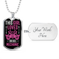 Girl Loves Mechanic Gift Stainless Steel or 18k Gold Dog Tag 24" Chain-Express Your Love Gifts