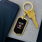 Girl Loves Ocicat Black Keychain Stainless Steel or 18k Gold Dog Tag Keyring-Express Your Love Gifts