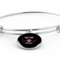 Girl Loves Ocicat Bracelet Stainless Steel or 18k Gold Circle Bangle-Express Your Love Gifts