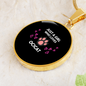Girl Loves Ocicat Cat Circle Necklace Stainless Steel or 18k Gold 18-22-Express Your Love Gifts