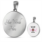 Girl Loves Ocicat Cat White Circle Necklace Stainless Steel or 18k Gold 18-22-Express Your Love Gifts