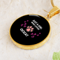 Girl Loves Ocicat Circle Necklace Stainless Steel or 18k Gold 18-22"-Express Your Love Gifts