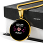 Girl Loves Ocicat Circle Necklace Stainless Steel or 18k Gold 18-22"-Express Your Love Gifts