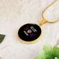 Girl Loves Ocicat Circle Necklace Stainless Steel or 18k Gold 18-22"-Express Your Love Gifts
