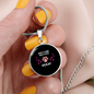Girl Loves Ocicat Circle Necklace Stainless Steel or 18k Gold 18-22"-Express Your Love Gifts
