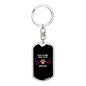Girl Loves Ocicat Keychain Stainless Steel or 18k Gold Dog Tag Keyring-Express Your Love Gifts