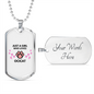 Girl Loves Ocicat Necklace Stainless Steel or 18k Gold Dog Tag 24-Express Your Love Gifts