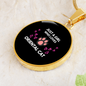 Girl Loves Oriental Cat Circle Necklace Stainless Steel or 18k Gold 18-22"-Express Your Love Gifts