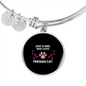 Girl Loves Persian Cat Bracelet Stainless Steel or 18k Gold Circle Bangle-Express Your Love Gifts