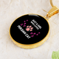 Girl Loves Persian Cat Circle Necklace Stainless Steel or 18k Gold 18-22"-Express Your Love Gifts