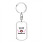 Girl Loves Persian Cat Keychain Stainless Steel or 18k Gold Dog Tag Keyring-Express Your Love Gifts
