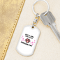 Girl Loves Persian Cat Keychain Stainless Steel or 18k Gold Dog Tag Keyring-Express Your Love Gifts