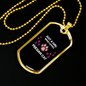 Girl Loves Persian Cat Necklace Stainless Steel or 18k Gold Dog Tag 24" Chain-Express Your Love Gifts