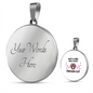 Girl Loves Persian Cat White Circle Necklace Stainless Steel or 18k Gold 18-22-Express Your Love Gifts