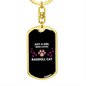Girl Loves Ragdoll Cat Keychain Stainless Steel or 18k Gold Dog Tag Keyring-Express Your Love Gifts