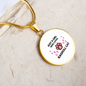 Girl Loves Ragdoll Cat White Circle Necklace Stainless Steel or 18k Gold 18-22-Express Your Love Gifts