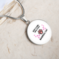 Girl Loves Ragdoll Cat White Circle Necklace Stainless Steel or 18k Gold 18-22-Express Your Love Gifts