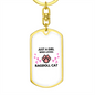 Girl Loves Ragdoll Cat White Keychain Stainless Steel or 18k Gold Dog Tag Keyring-Express Your Love Gifts