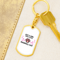 Girl Loves Ragdoll Cat White Keychain Stainless Steel or 18k Gold Dog Tag Keyring-Express Your Love Gifts