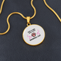 Girl Loves Rogdoll Cat Circle Necklace Stainless Steel or 18k Gold 18-22"-Express Your Love Gifts