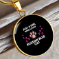 Girl Loves Russian Blue Cat Circle Necklace Stainless Steel or 18k Gold 18-22-Express Your Love Gifts