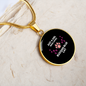 Girl Loves Russian Blue Cat Circle Necklace Stainless Steel or 18k Gold 18-22-Express Your Love Gifts