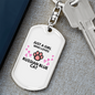 Girl Loves Russian Blue Cat Keychain Stainless Steel or 18k Gold Dog Tag Keyring-Express Your Love Gifts