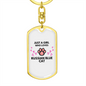 Girl Loves Russian Blue Cat Keychain Stainless Steel or 18k Gold Dog Tag Keyring-Express Your Love Gifts
