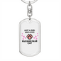 Girl Loves Russian Blue Cat Keychain Stainless Steel or 18k Gold Dog Tag Keyring-Express Your Love Gifts
