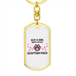Girl Loves Scottish Fold Cat Keychain Stainless Steel or 18k Gold Dog Tag Keyring-Express Your Love Gifts