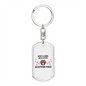 Girl Loves Scottish Fold Cat Keychain Stainless Steel or 18k Gold Dog Tag Keyring-Express Your Love Gifts