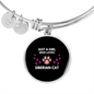 Girl Loves Siberian Cat Bracelet Stainless Steel or 18k Gold Circle Bangle-Express Your Love Gifts