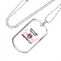 Girl Loves Siberian Cat Necklace Stainless Steel or 18k Gold Dog Tag 24-Express Your Love Gifts